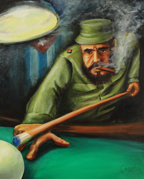 Fidel Castro Playing Pool
